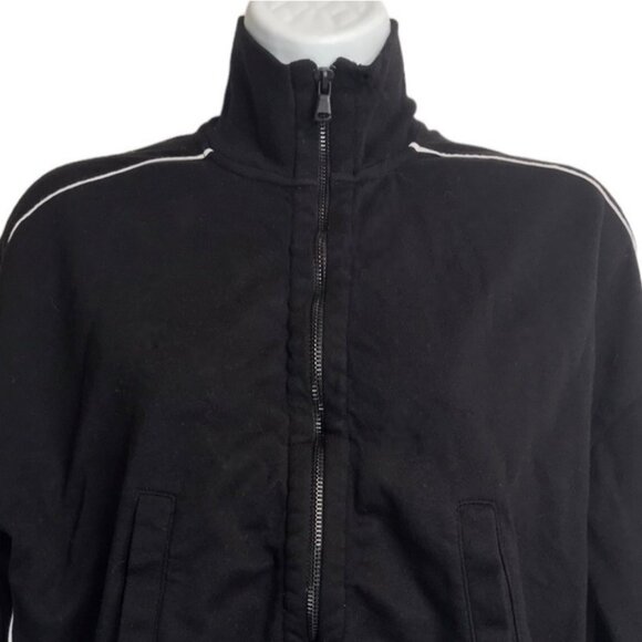 ATM Anthony Thomas Melillo French Terry Track Jacket XS Black Piped Full Zip Up - Picture 6 of 11